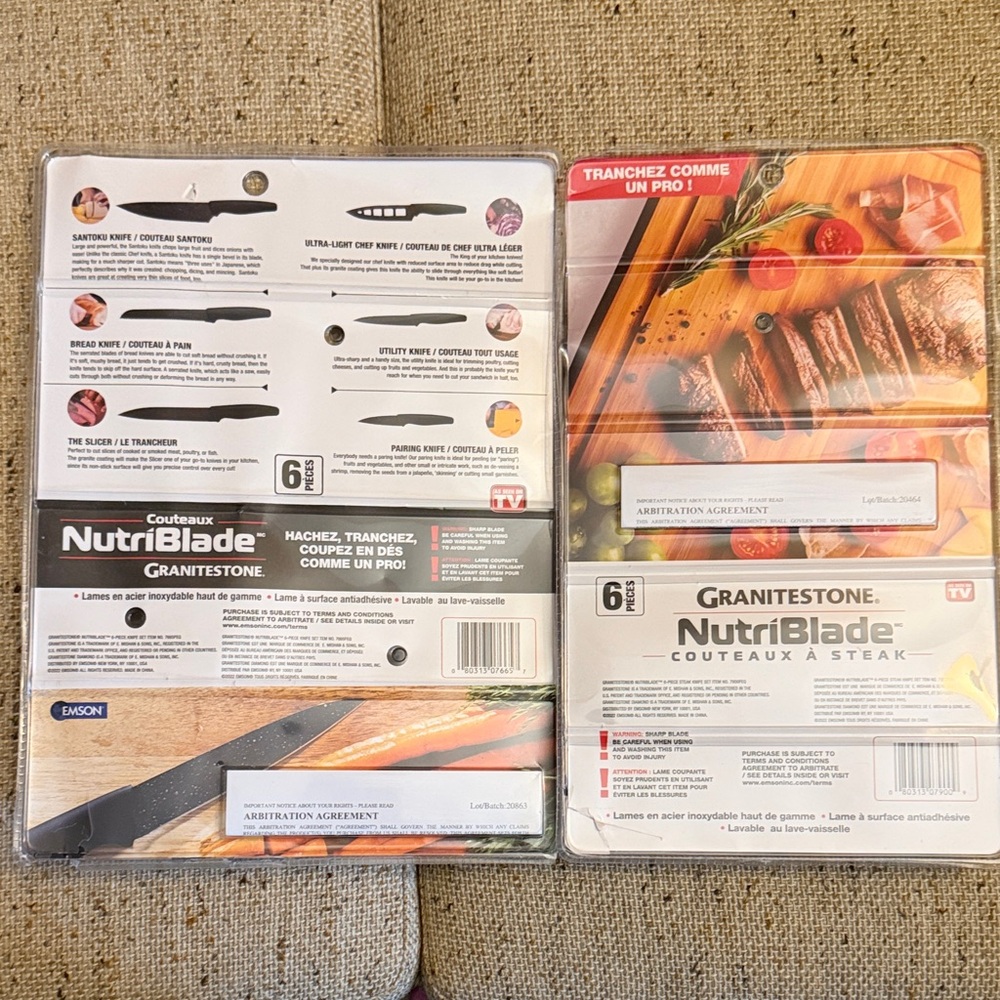 NutriBlade 12-Piece Black Knife Set - Picture 2 of 2
